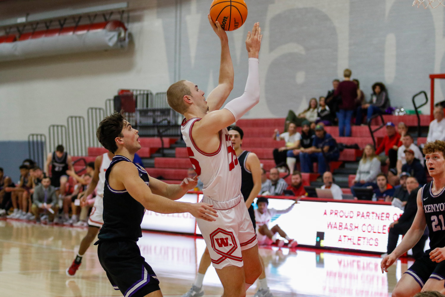 Champ McCorkle played a huge role for Wabash in their 74-69 win over Kenyon on Saturday as the junior scored 16 points on a perfect 6-6 from the floor.