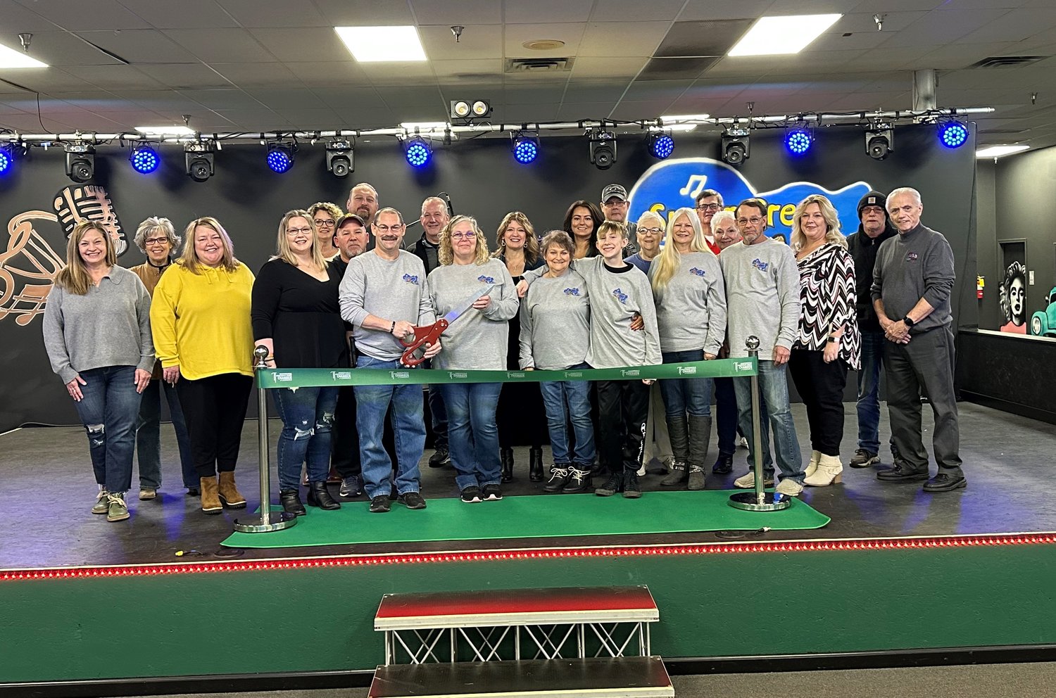 The Crawfordsville/Montgomery County Chamber of Commerce celebrated the recently established Sugar Creek Music Hall with a ceremonial ribbon cutting Jan. 28.