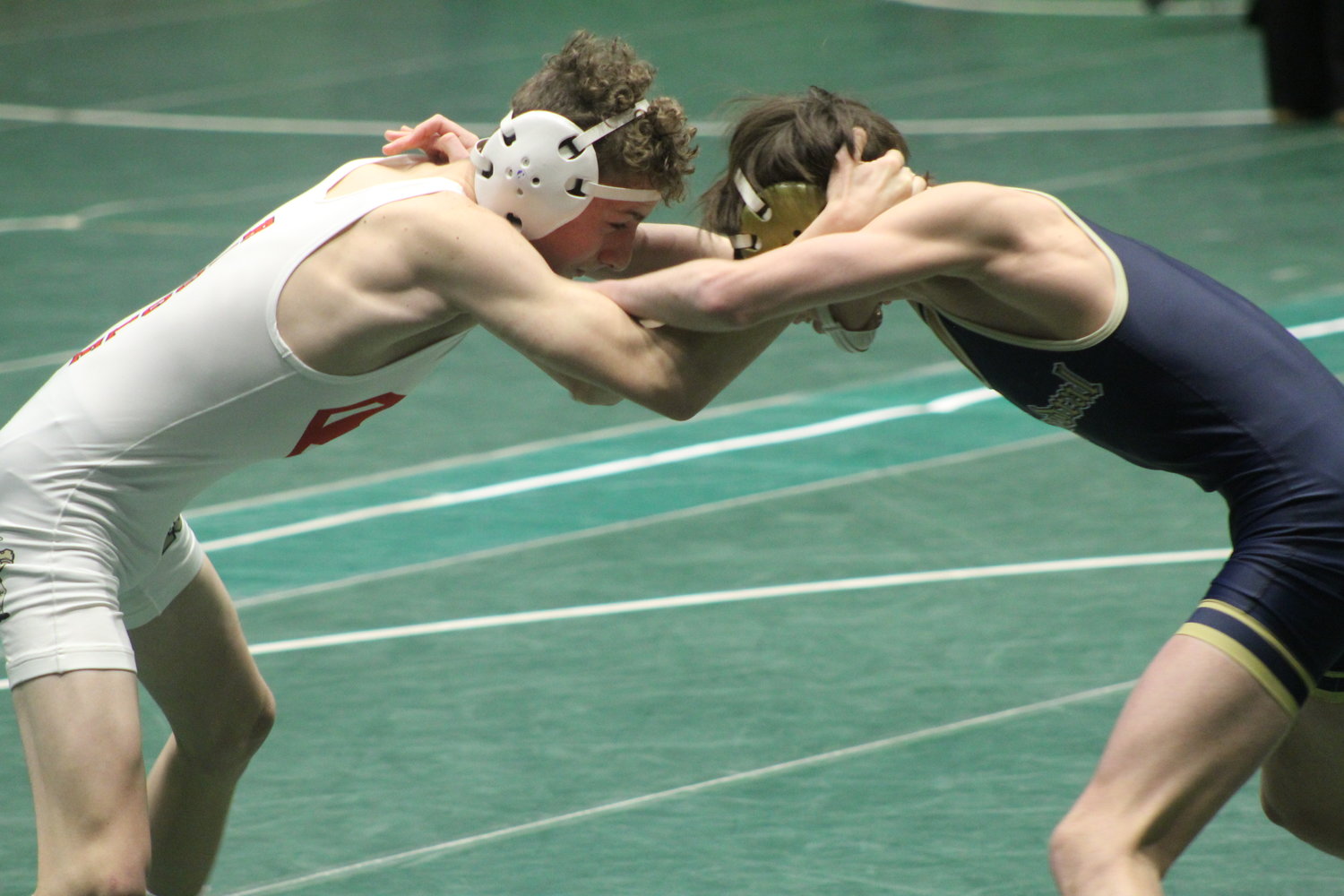 Southmont junior Brier Riggle made his first semi-state appearance and ended his season with a record of 25-10