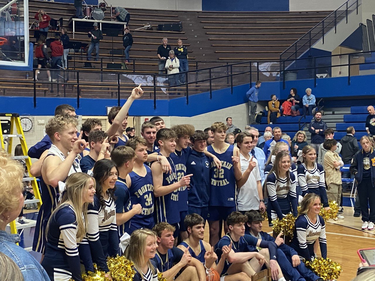 Amongst a sea of Fountain Central fans, the No. 2 ranked Mustangs celebrated their Regional Championship win over LIberty Christian. FC has tied the most wins in program history as they are now 23-4 on the season and will play for a spot in the state championship next Saturday.