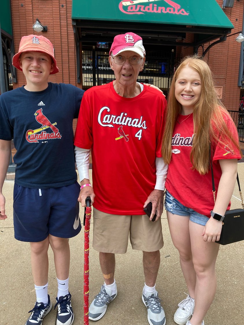 Schlicher loved his St. Louis Cardinals and bestowed that love with his grandkids Laine and Ben.