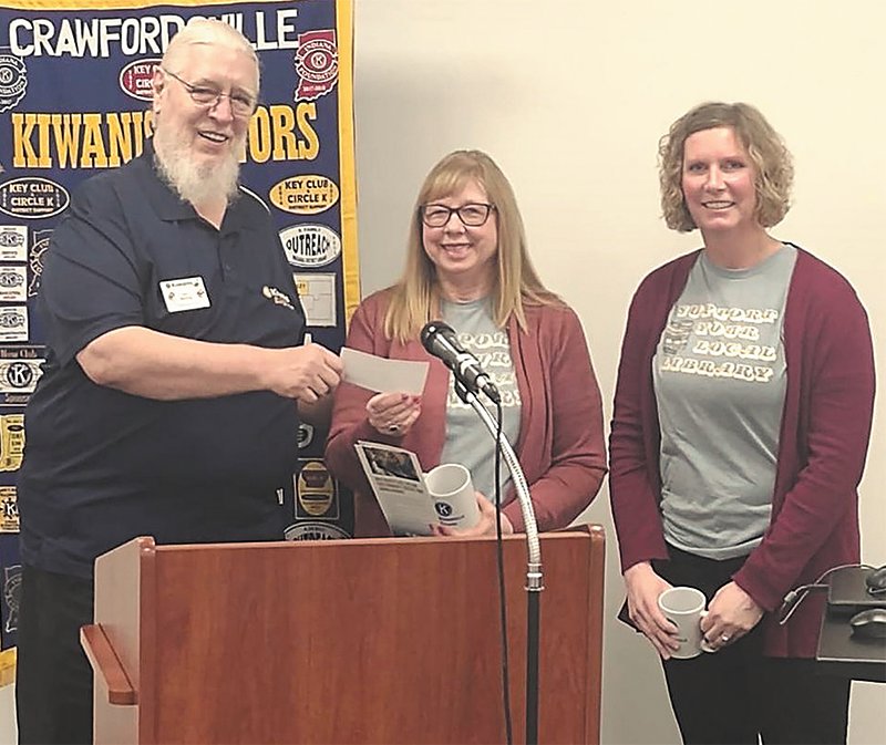 Pictured are speaker coordinator Gary Behling, Linden Library Director Kathie Watkins and Children's Librarian Amy King.