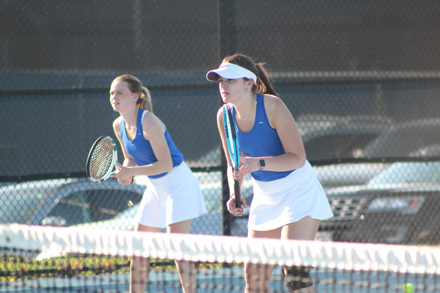 The two doubles team of Alaina Hall and Ali Brown were victorious at two doubles.