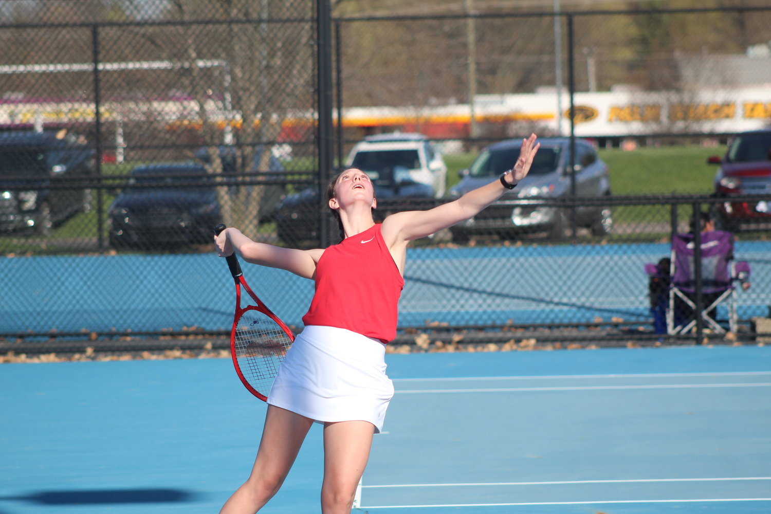 Southmont's Kela Johnson won her match for the Mounties at three singles.