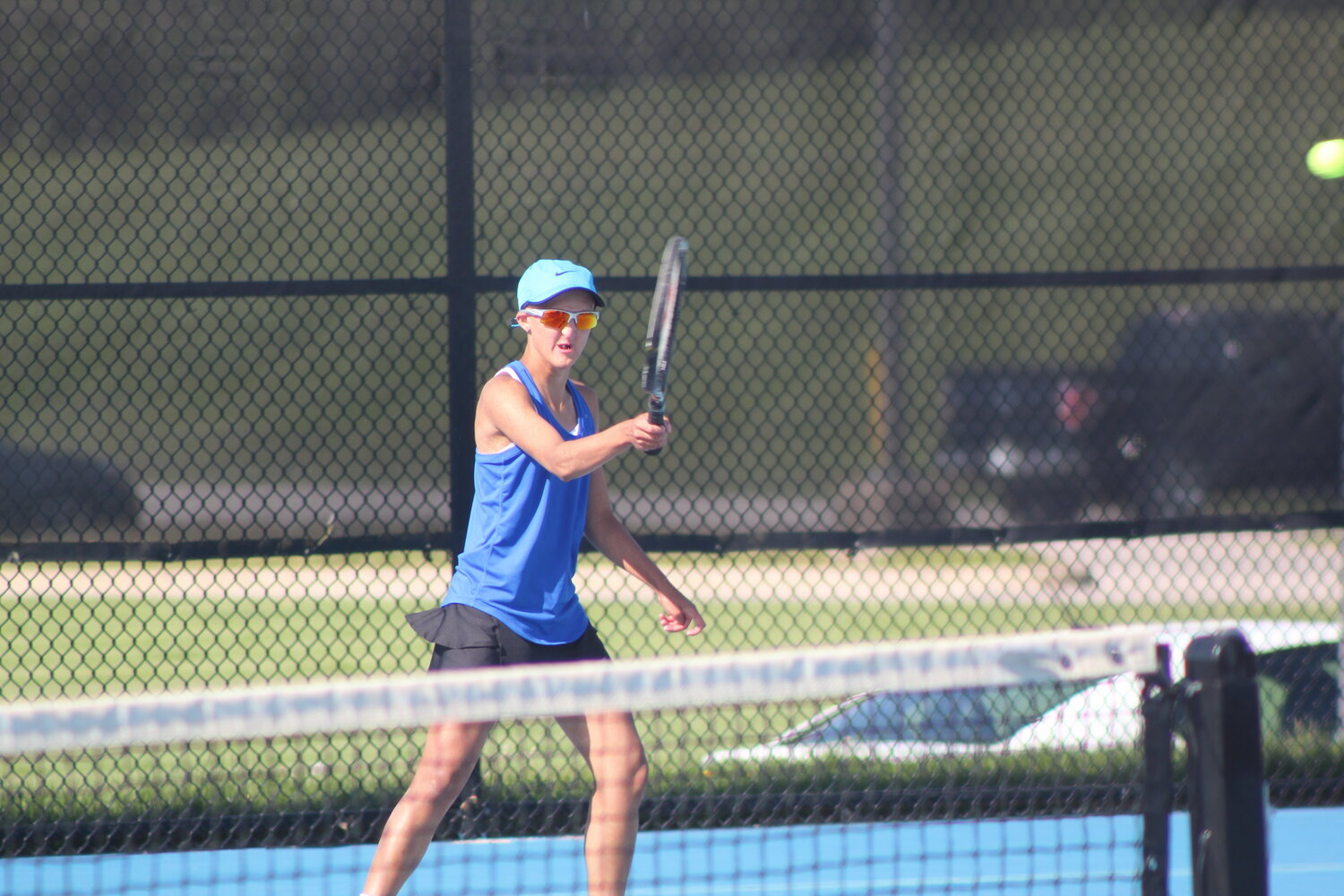 Reagan Cox competed against Fountain Central's Alydia Mellady at two singles.