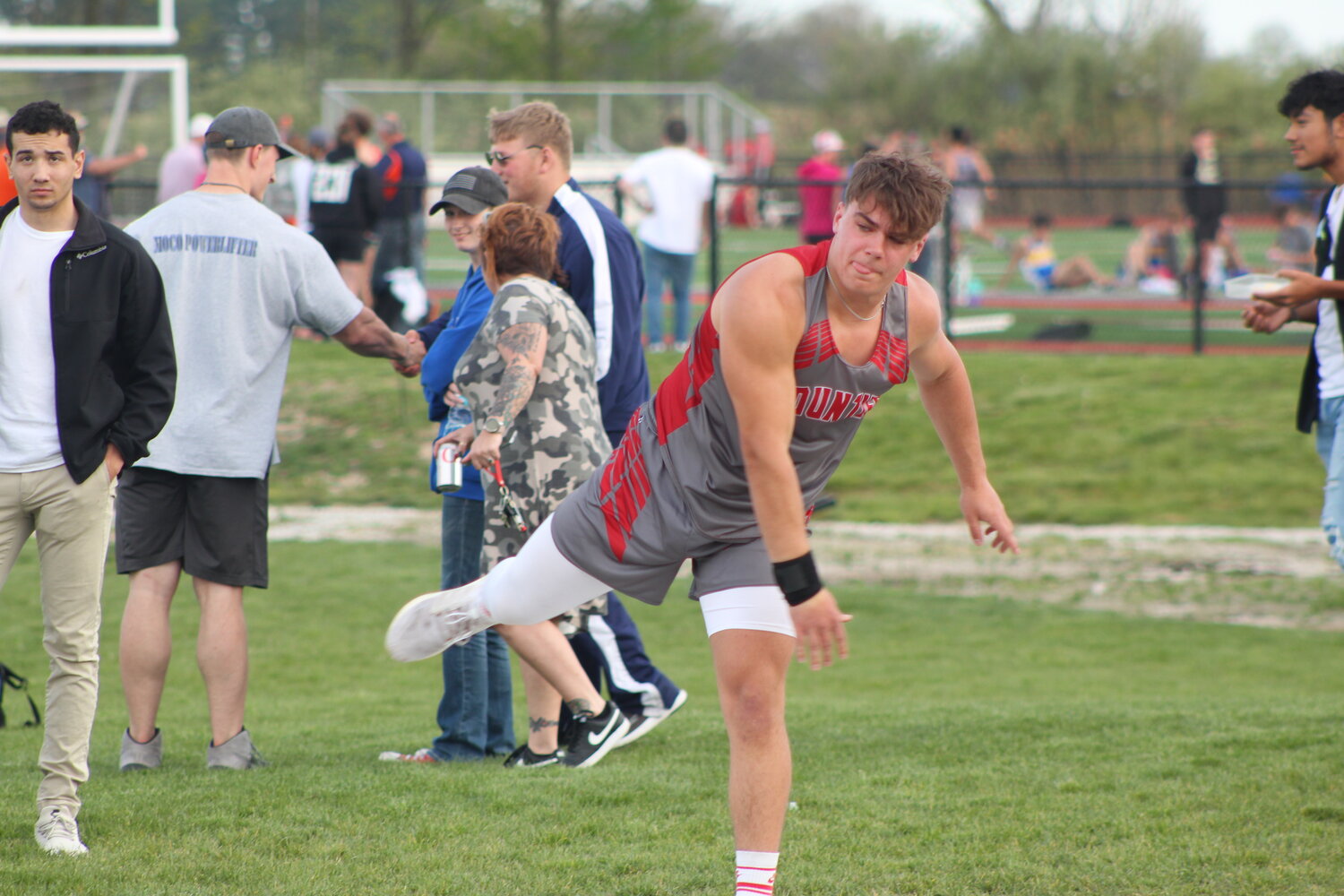 New to track this season Wyatt Woodall has still made an impact for Southmont. The junior was the county champion in the boys shot put.