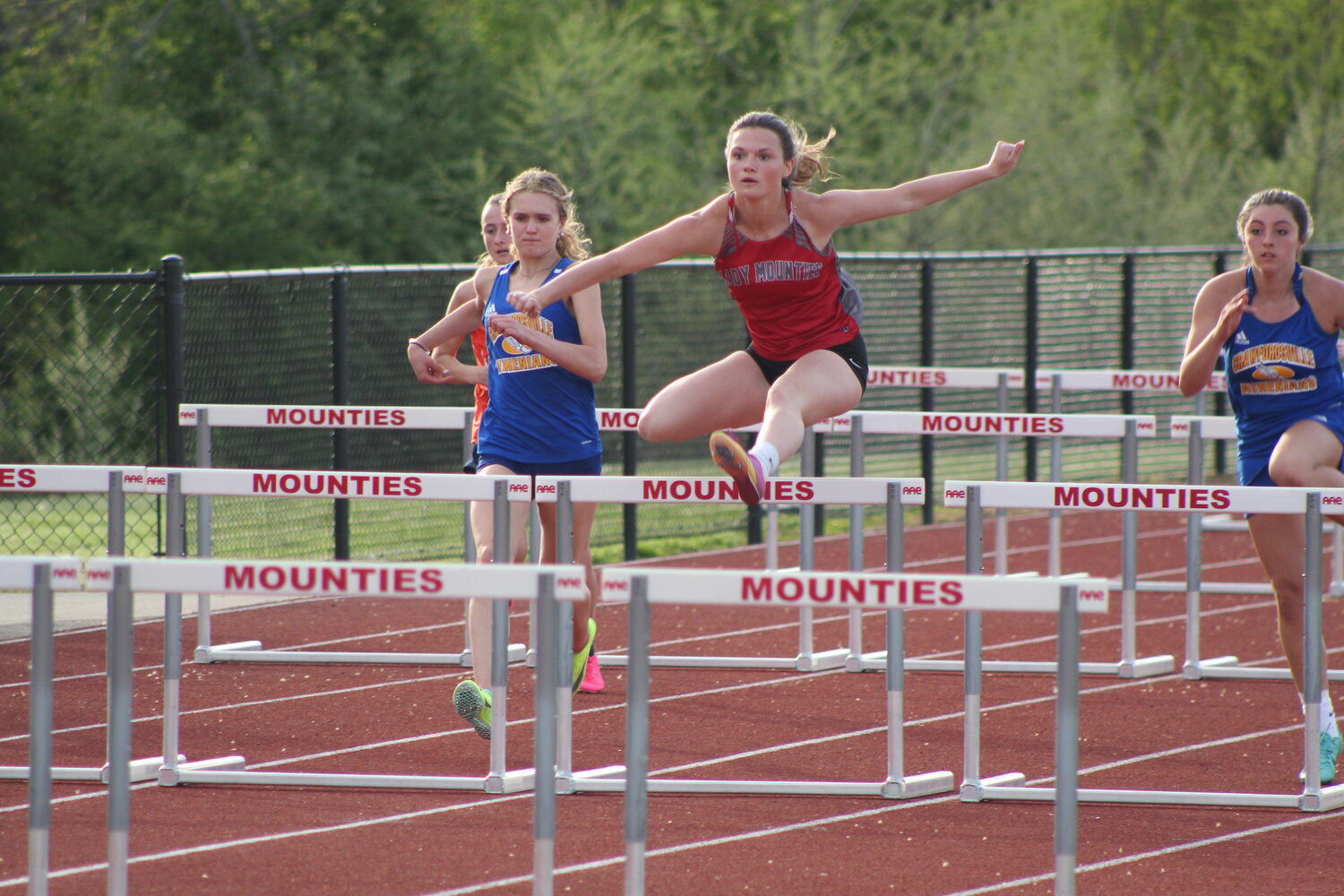Southmont's Saylor Woods earned a county title in the girls 100 meter hurdles.