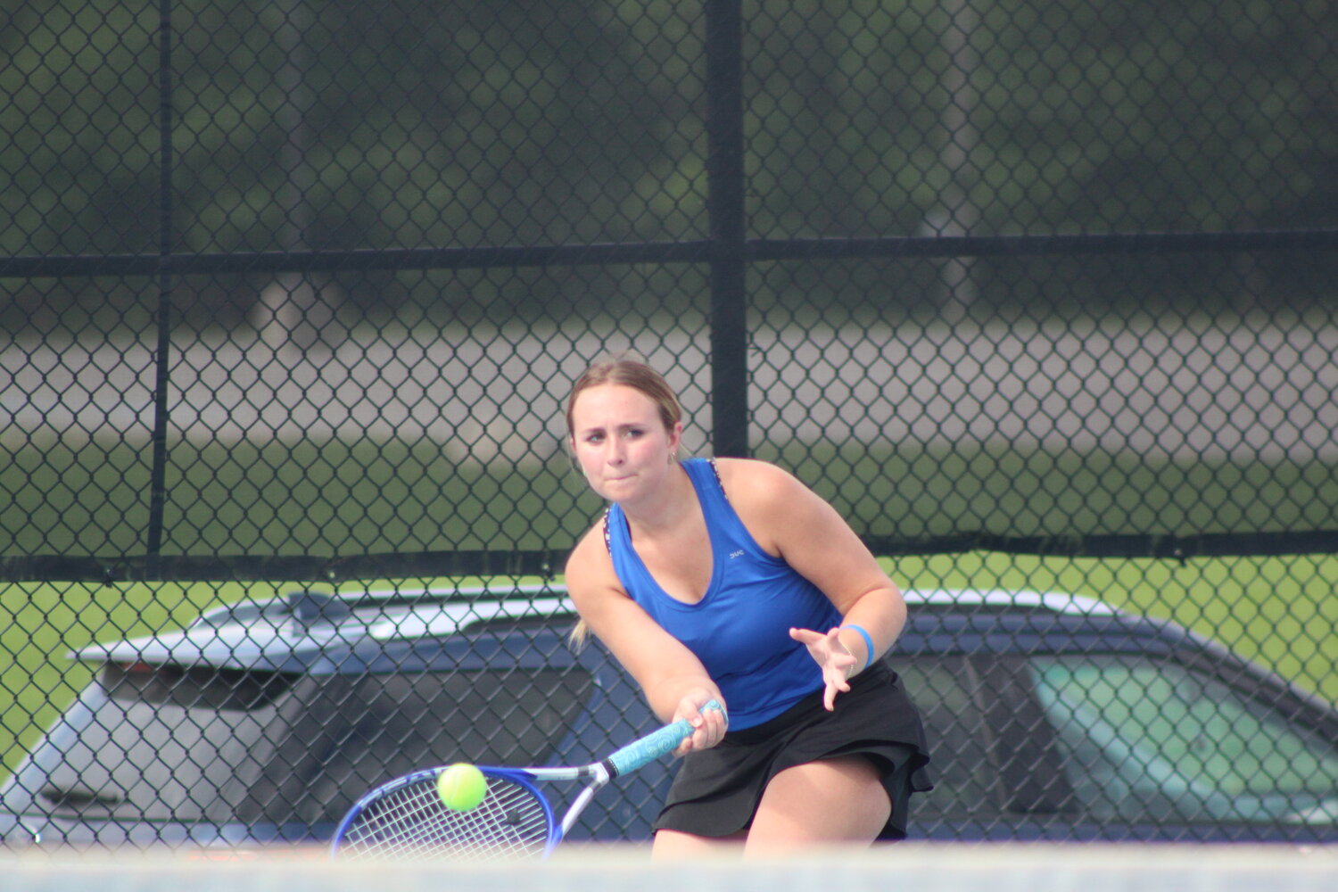 Junior Sam Rohr was able to defeat Southmont’s Hanna Long to help 
Crawfordsville girls tennis get their sectional title defense started on Tuesday. Cville topped their county rival 4-1 and will play Parke Heritage on Wednesday in the semi-finals.