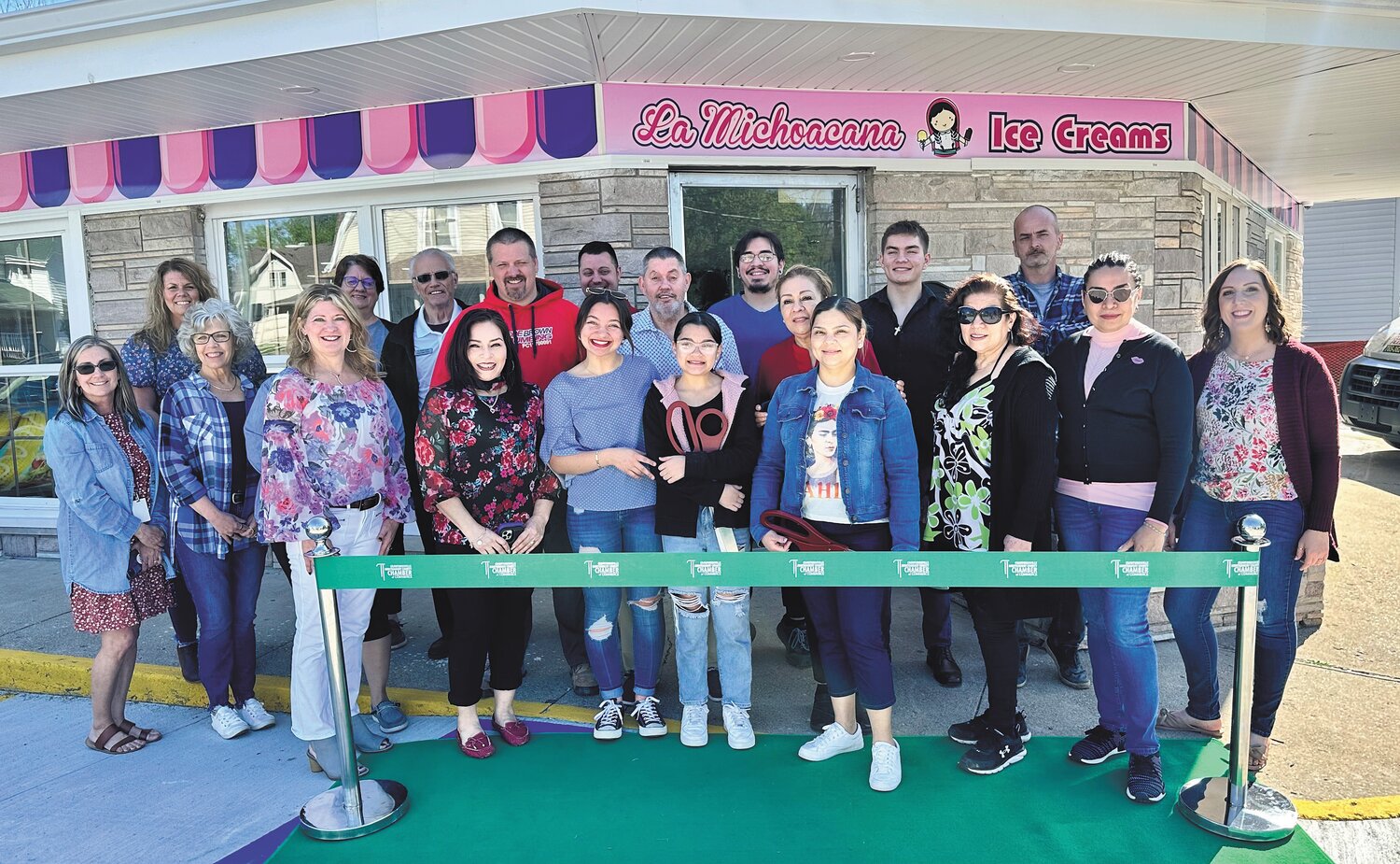 The Crawfordsville/Montgomery County Chamber of Commerce was excited to host a ribbon cutting for the grand opening of Ice Creams La Michoacana which is owned by the Schu family.