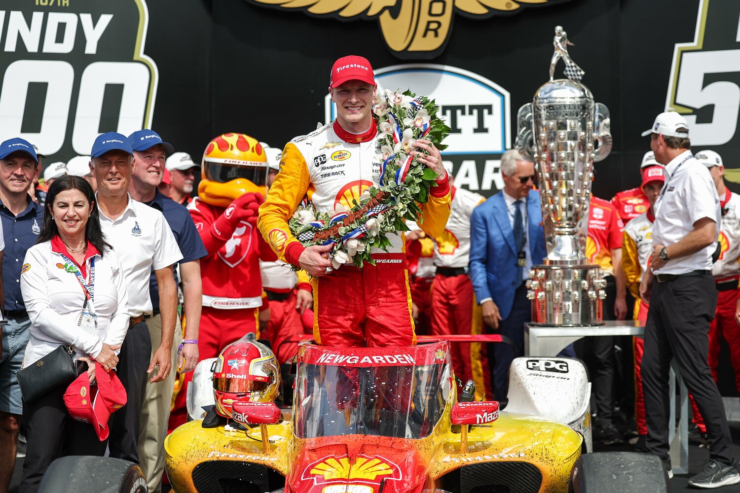 Josef Newgarden captured his first Indy 500 win of his career on Sunday by passing defending champion 
Marcus Ericsson on the final lap of the race.