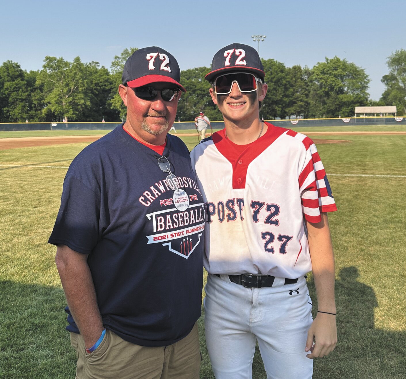 Father and son Jarrod (right) and Kevin (left) Kirsch will get to experience being on the same field together during the Futures Game Showcase next Wednesday at Loeb Stadium when Jarrod throws and Kevin will be part of the umpiring crew.
