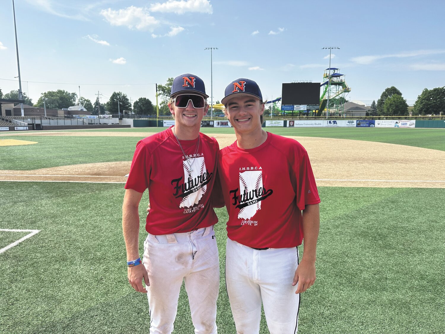 The Charger duo of junior Jarrod Kirsch and Sophomore Cade Cole shared the field Wednesday as they were both selected to participate in the Indiana High School Baseball Coaches Associaton’s Futures Game which showcased the top sophomores and juniors in the state.