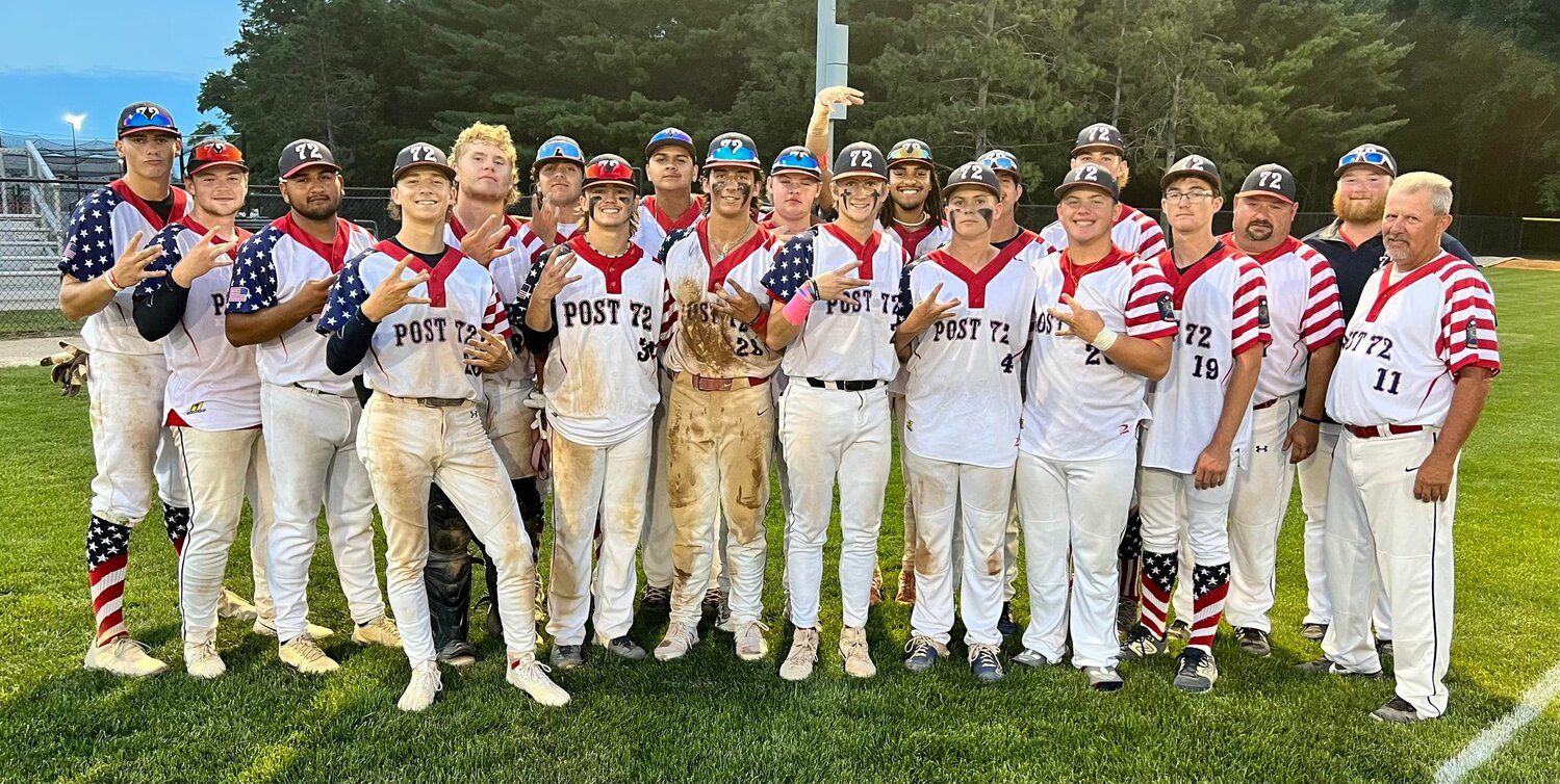 Post 72 defeated Madison Post 9 4-1 in their Regional opener and are now 1 win away from another trip to the state tournament.