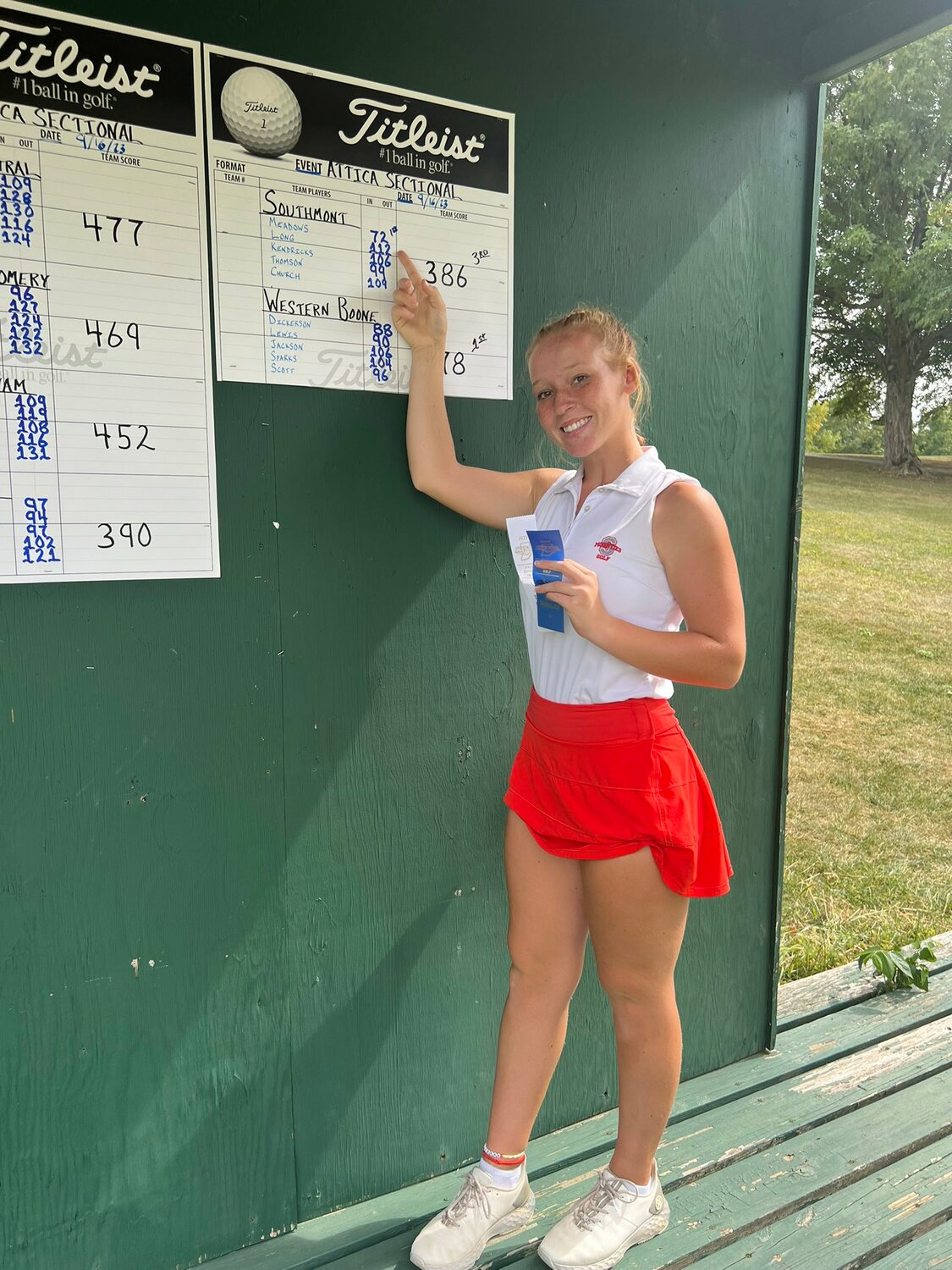 Addison Meadows fired a 72 to earn medalist at the Attica sectional for the 3rd straight season.