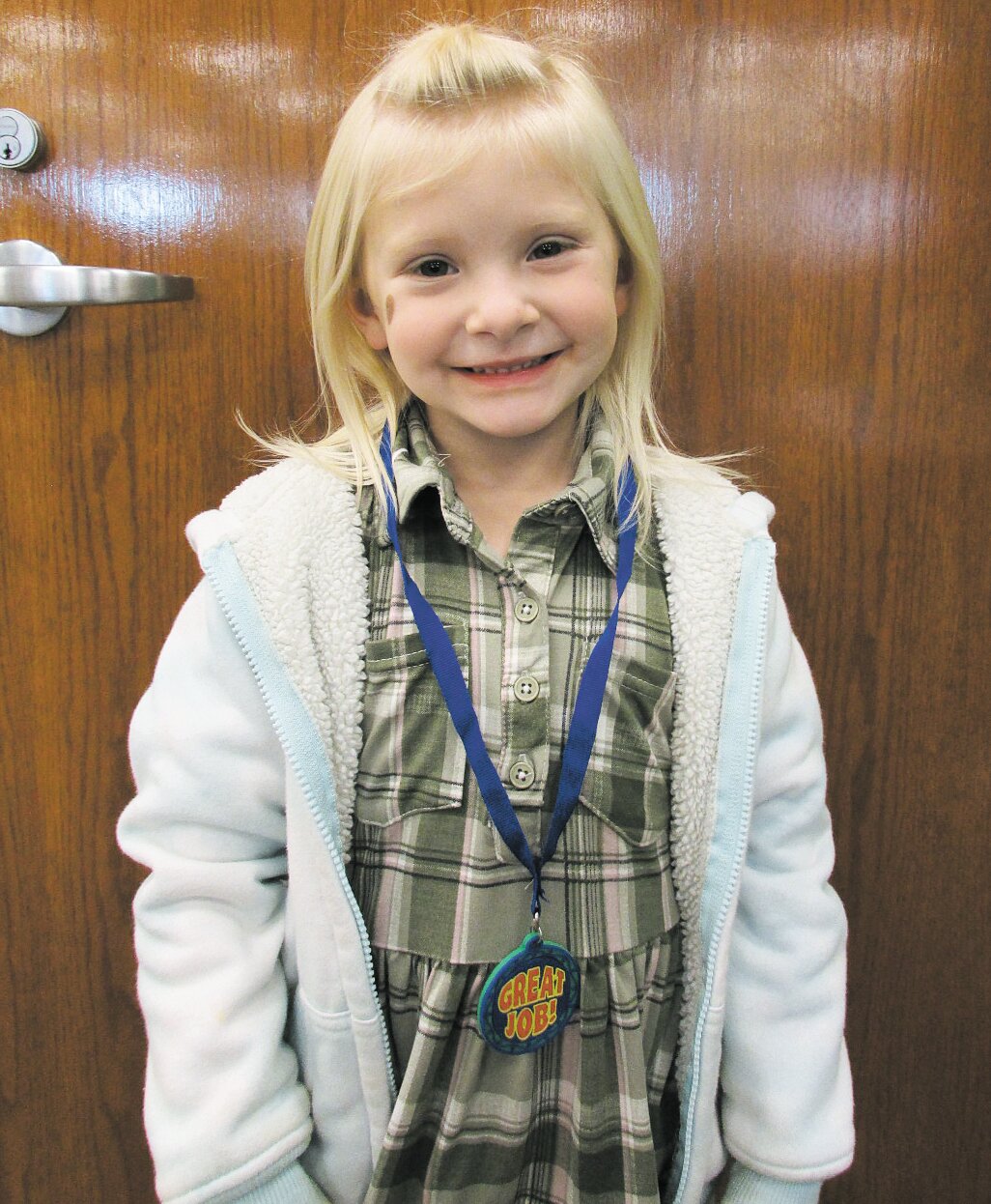 Kendall Harris, age 4 1/2, has completed the Crawfordsville District Public Library program, 1,000 Books Before Kindergarten. She is the daughter of Blake and Allison Harris. Kendall's favorite book is "Wacky Wednesday" by Theo LeSieg. Kendall loves to go to the library with her great grandfather.