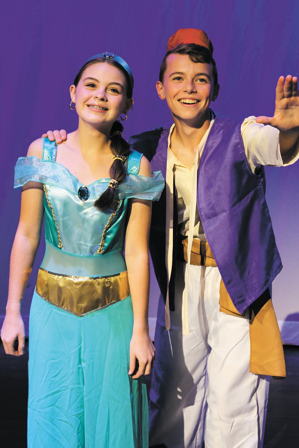Marlee Reed and Ben Oppy play Princess Jasmine and Aladdin in the NMMS production of Aladdin Jr.