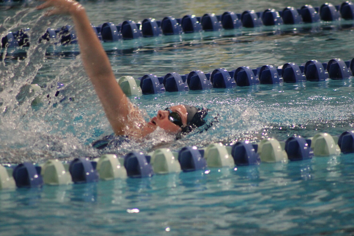 North Montgomery's Dustin Robinson brought home the county title in the 100 backstroke.