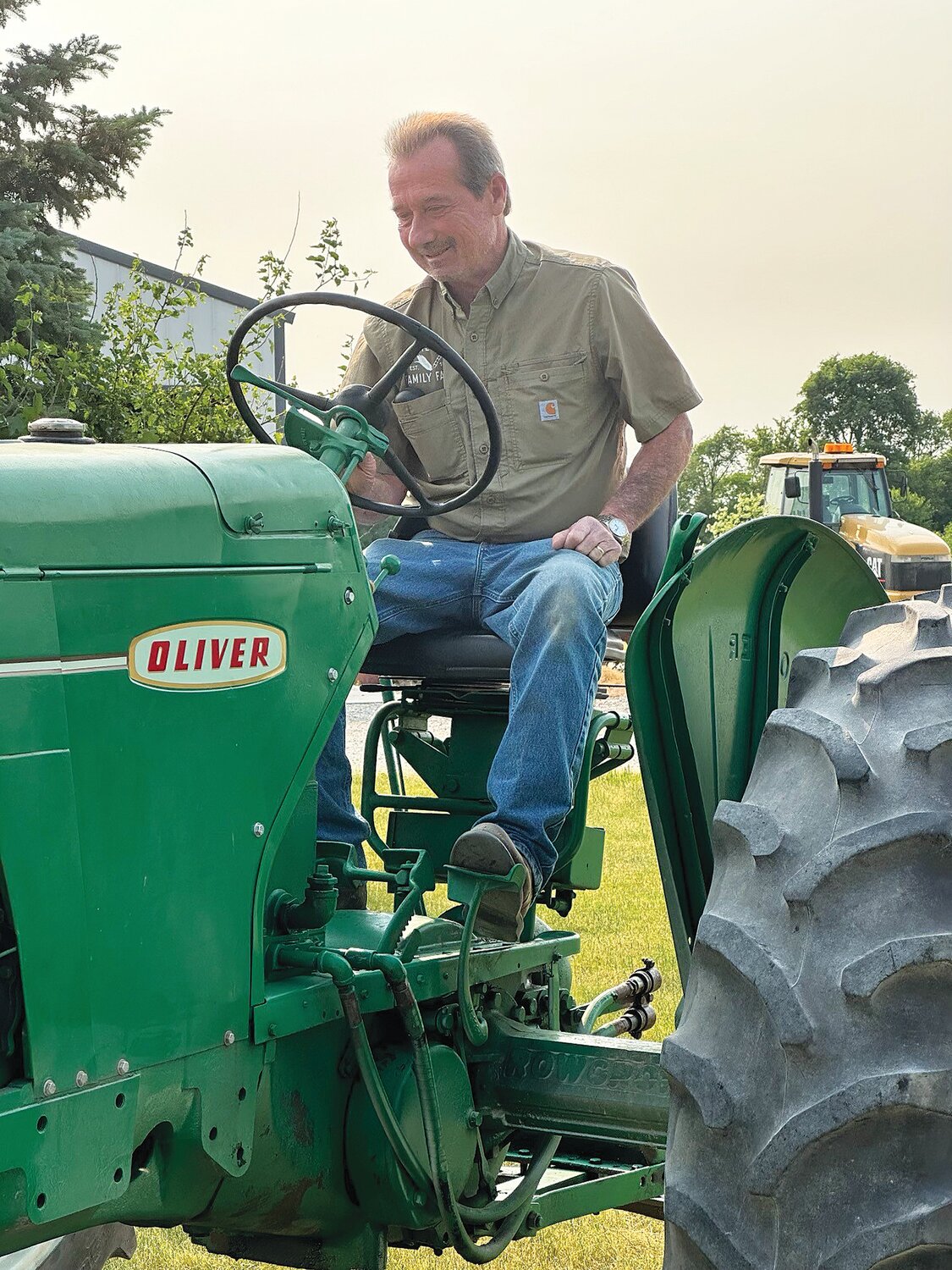 Jerry Silver on his tractor.