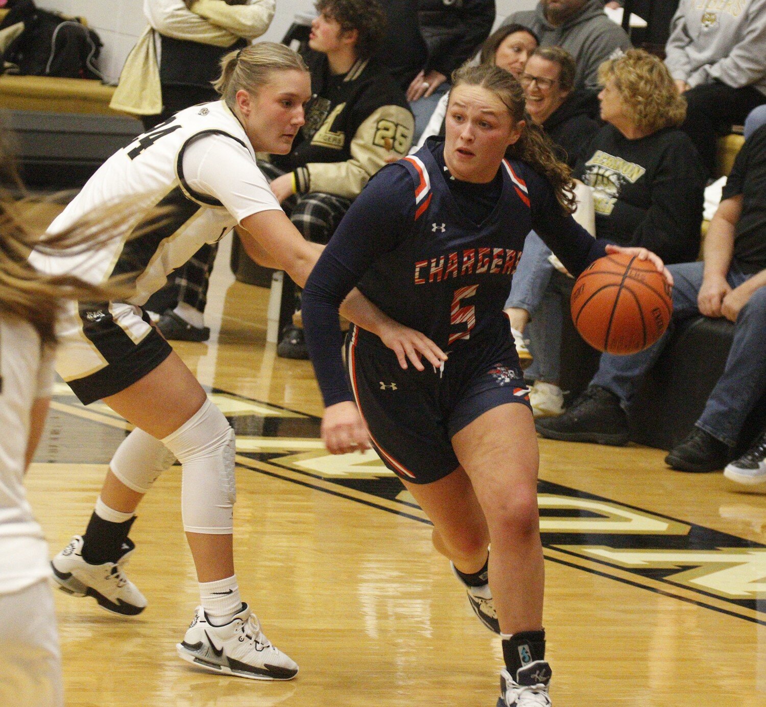 Charger junior Piper Ramey scored 10 points in the 40-28 loss to Lebanon.