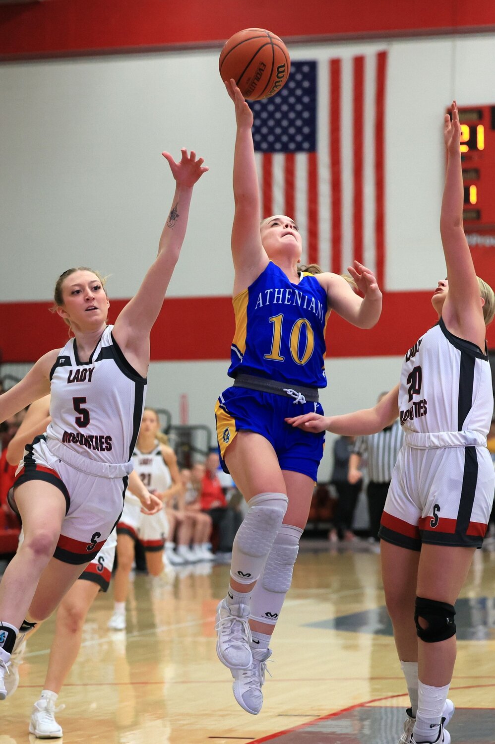 Cville's Molly Pierce goes up for the layup.