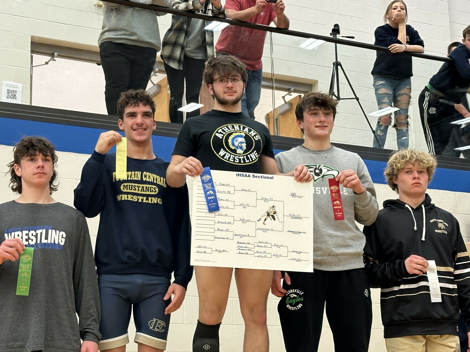 Crawfordsville's Braeden Hites continued his perfect season at 30-0 on his way to the sectional title at 165