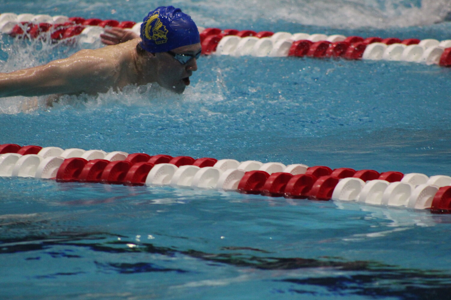 Horton swims in the 200IM in one of four of his events for CHS at the State Finals.
