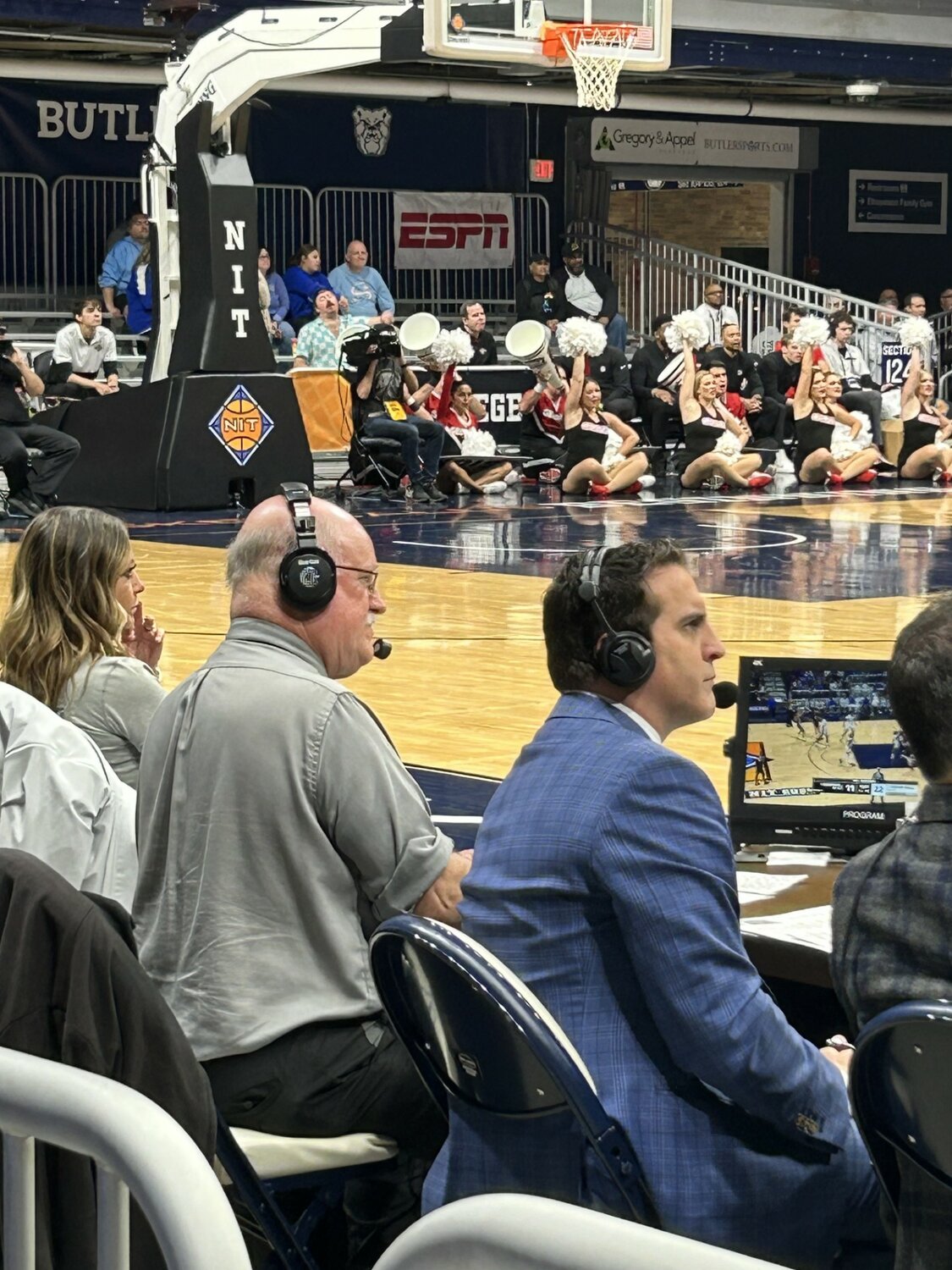 Montgomery County's own Jeff Nelson was on site assisting the ESPN crew with stats on Tuesday. Crawfordsville also had another connection with the game as Butler Bulldog PA announcer Dave Peach was working the game.