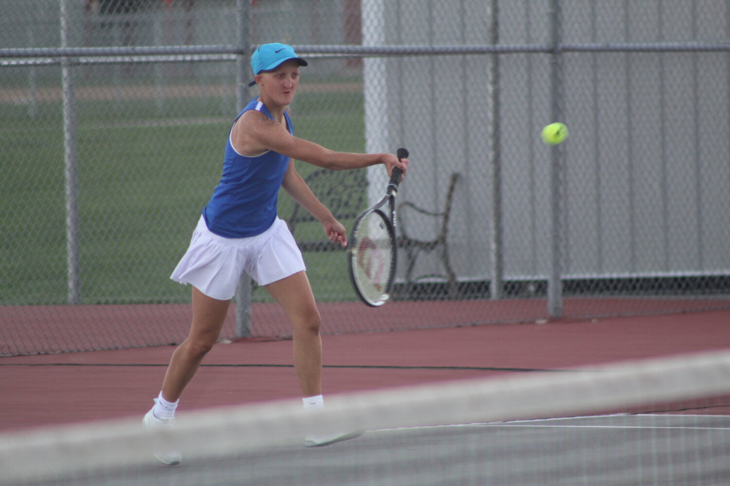 Reagan Cox was victorious in her match at two singles