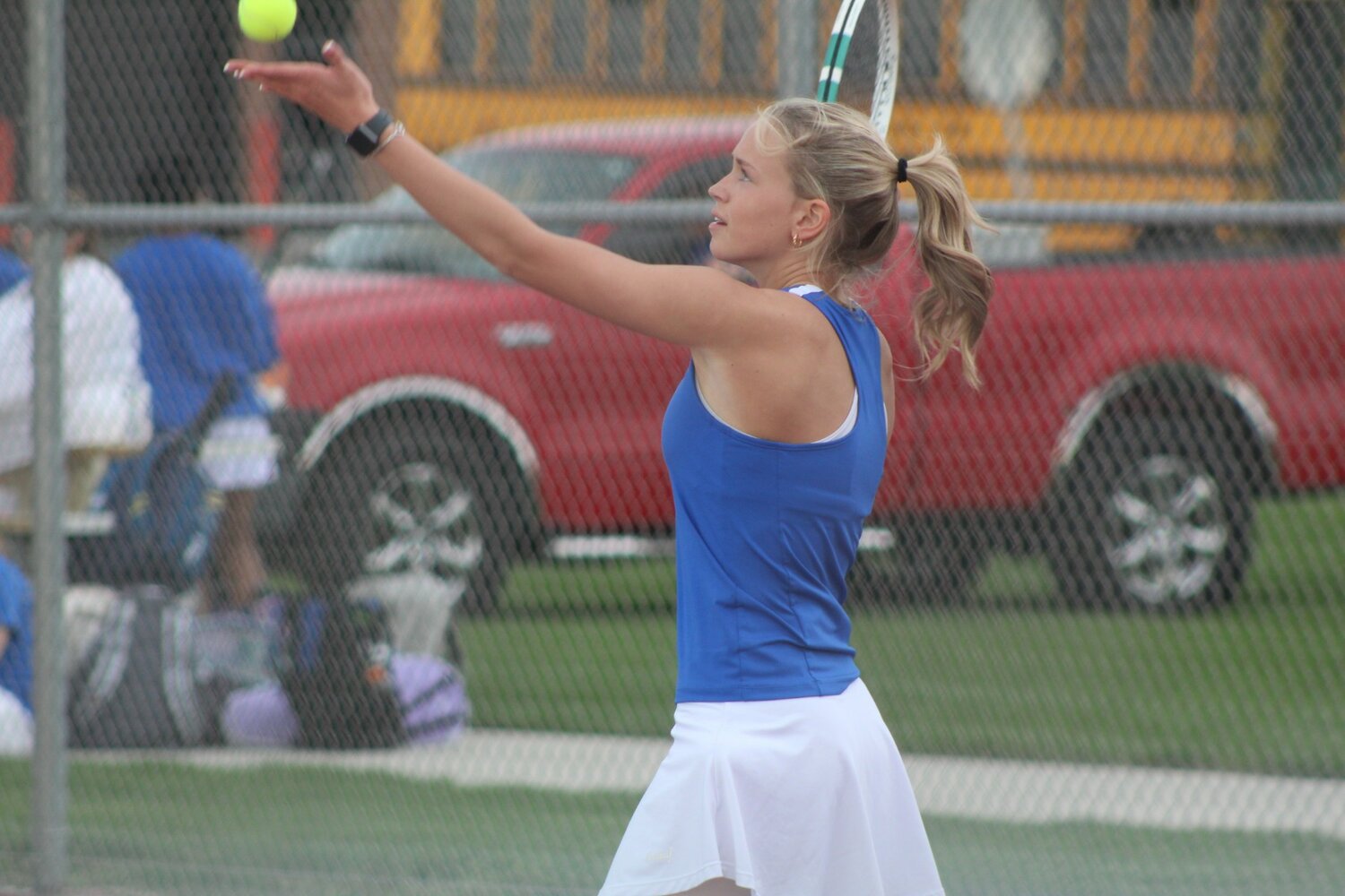 Alayna Hall moves up from two to one doubles this season for Crawfordsville.