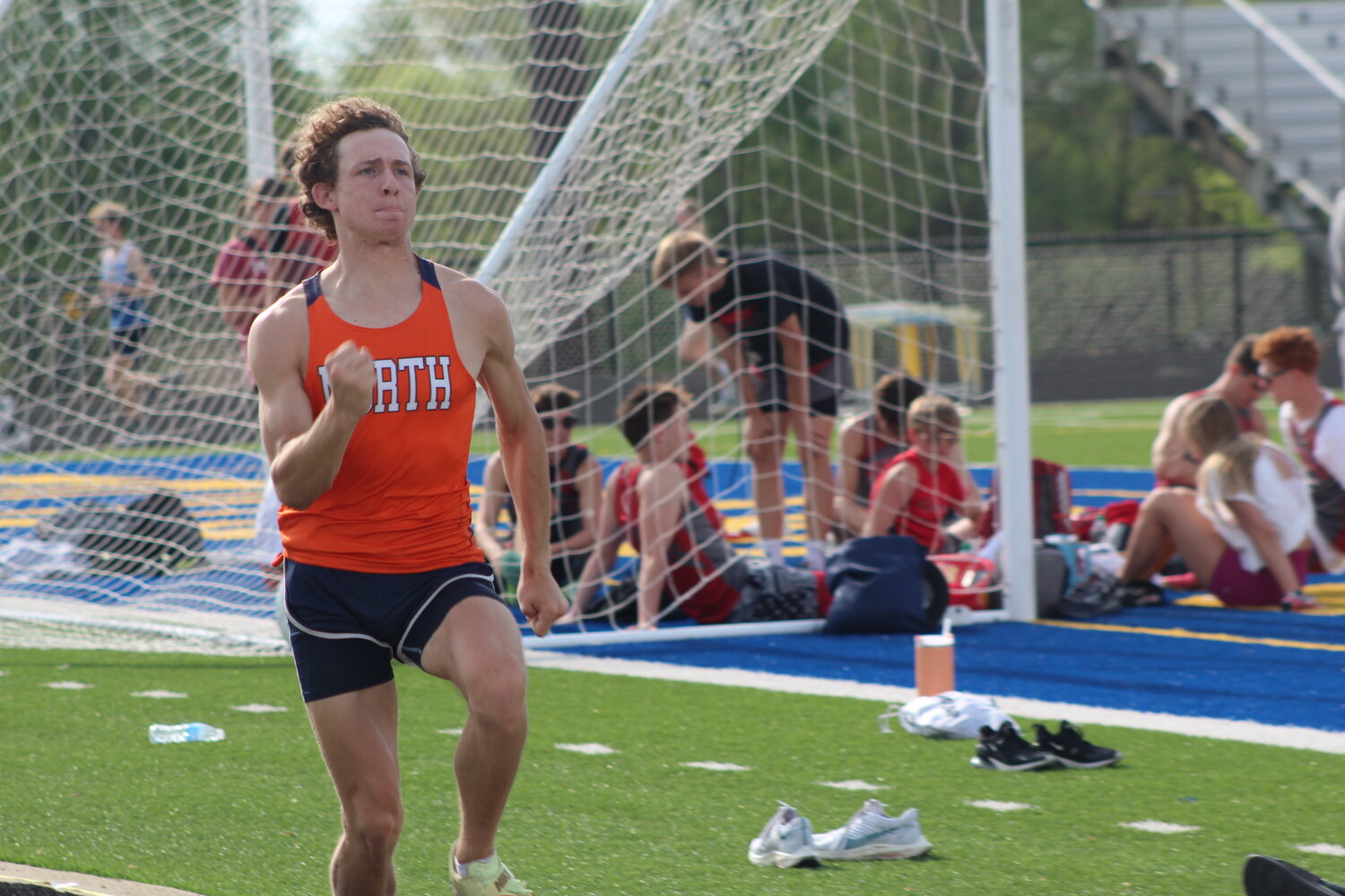 North Montgomery's Owen Utterback won the county title in the long jump and set the Charger school record in the 400.