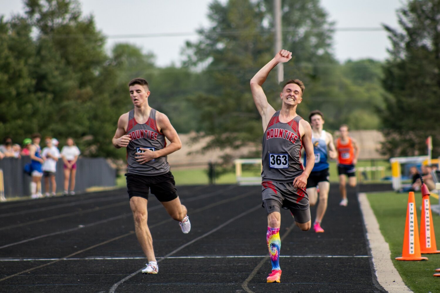 Southmont's Mason Cass and Vince Reimondo went 1-2 in the 1600 and helped the Mounties win their 3rd straight county title.