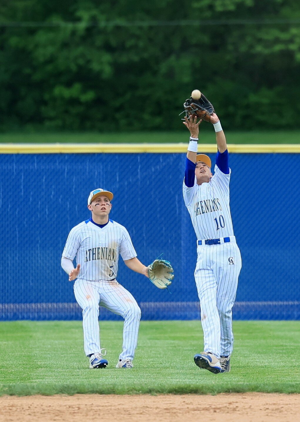 Freshman second baseman Henry Bannon made the final out of the ballgame to secure the Athenian victory.