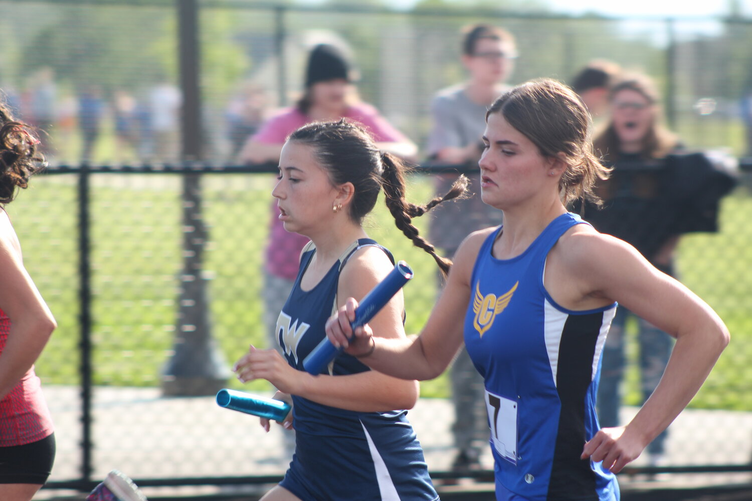 Crawfordsville's Sophia Melevage helped the Athenian 4x800 girls team break the school record with their time of 10:29.22.