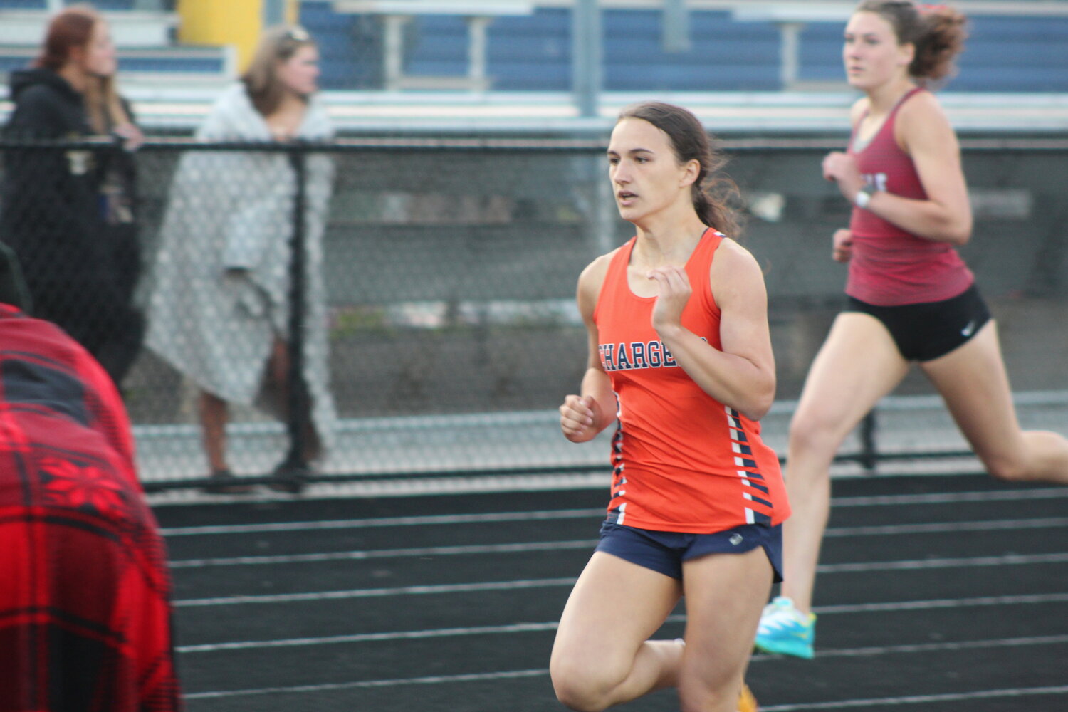 North Montgomery sophomore Ella McManomy gave the Chargers a second place finish in the 400.