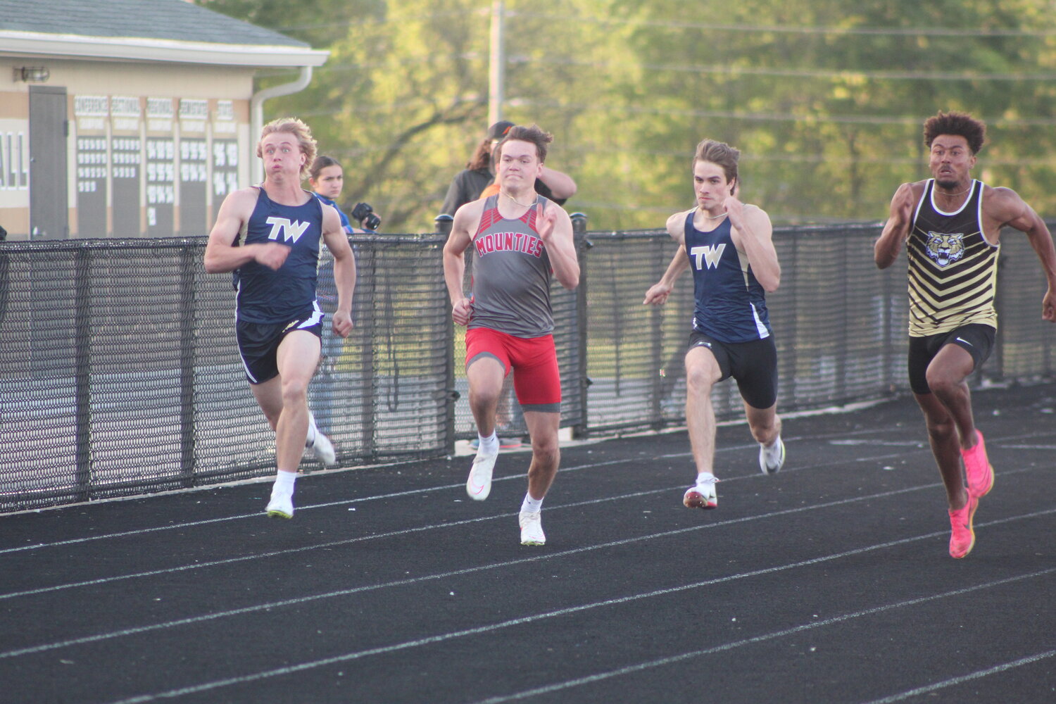 Southmont's Nolan Boyer races in the 100 meter dash. Boyer also was a member of the 4x400 team that were SAC champs.