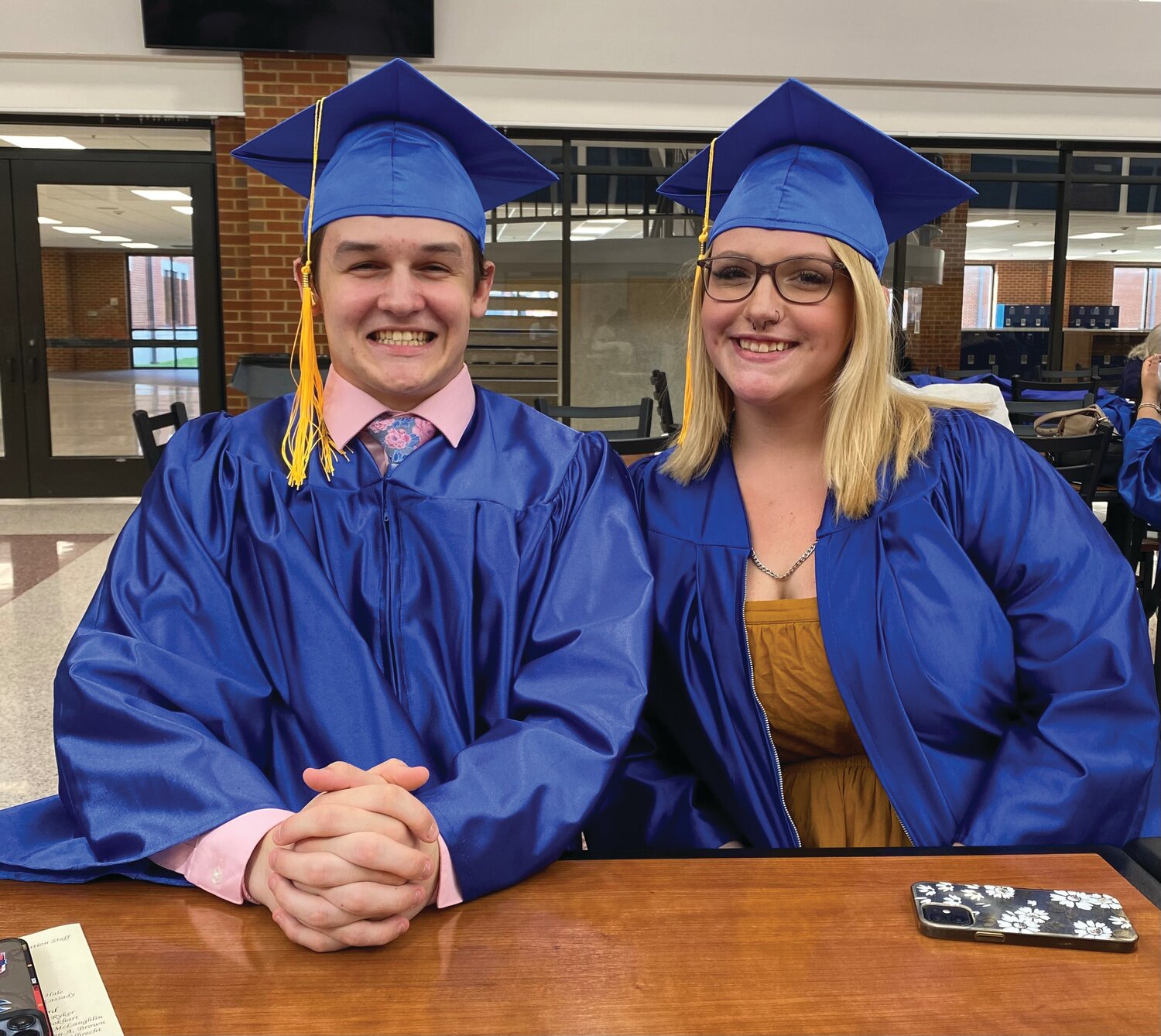 Caleb Abney and his cousin Lilyana Southern both earned diplomas.