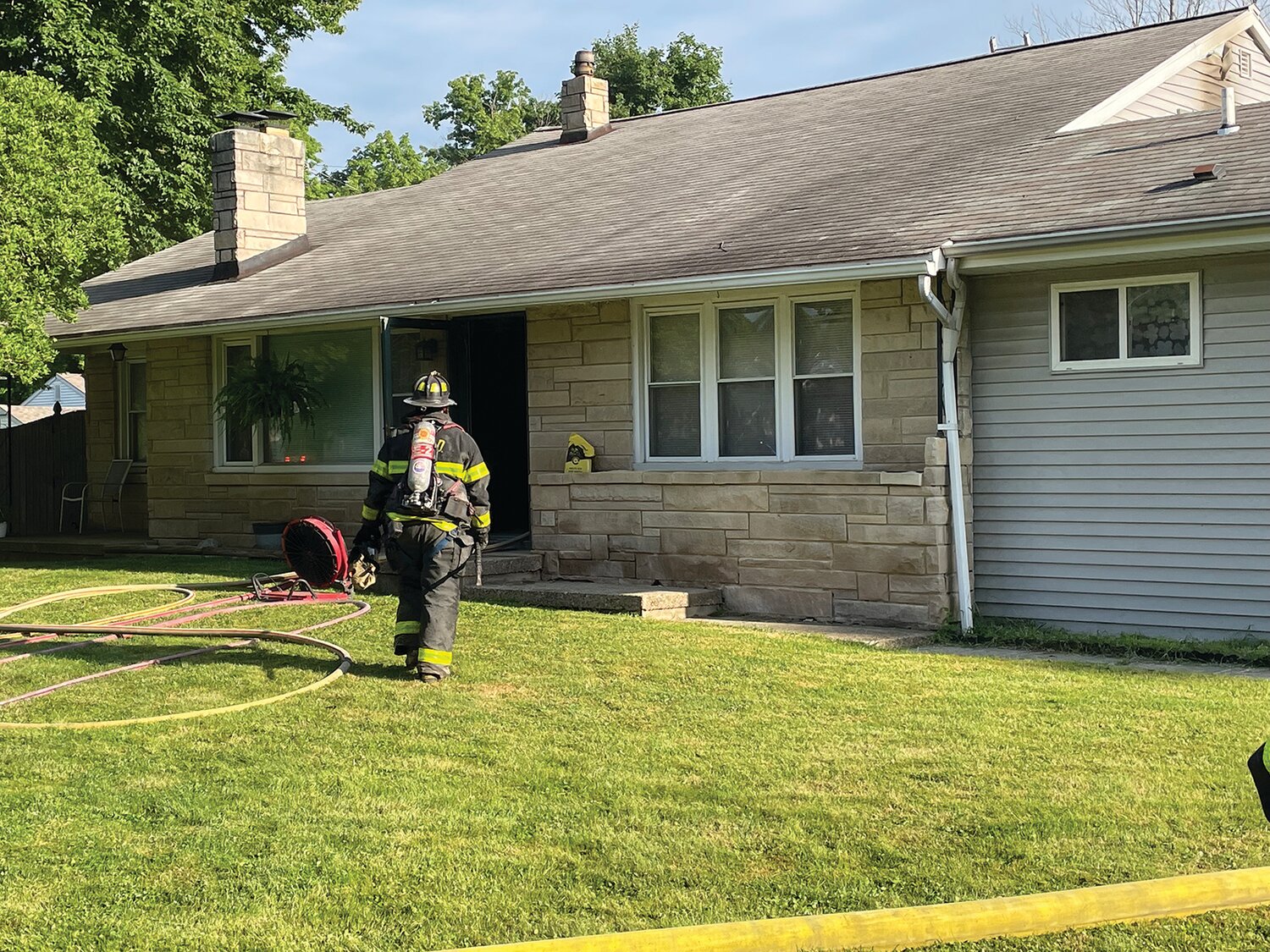 Crawfordsville firefighters extinguished a fire in a second-story bedroom at 7 Park Lane East on Monday morning.