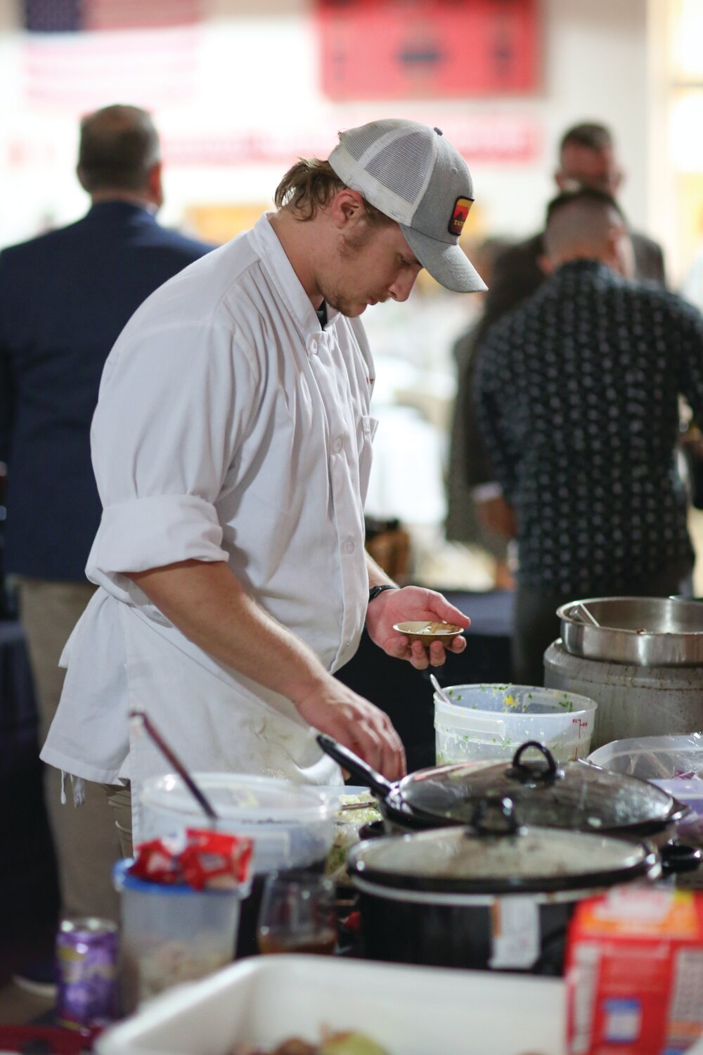 Henry Taylor, a senior at Wabash College, works as Warner’s sous chef. He will prepare a dessert which includes apple spice cake muffins and cookies and cream ice cream.