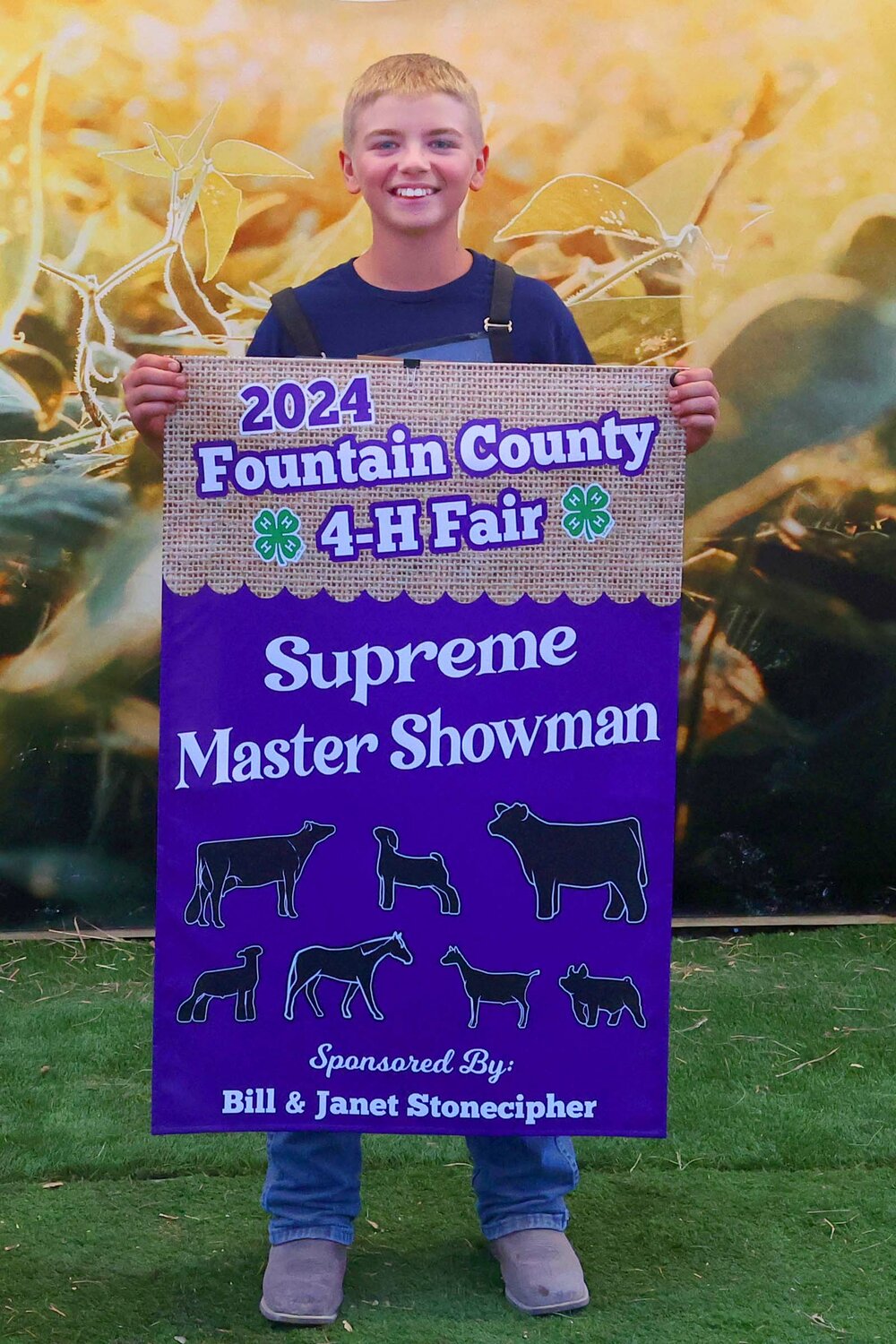 2024 Fountain County Supreme Master Showman Dawson Bell of Colfax.