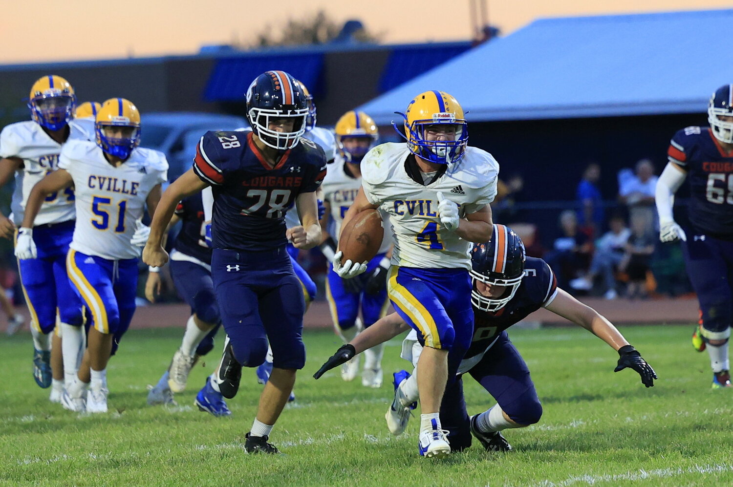 Maddox Ronco led the Athenians on Friday against North Putnam with five catches for 79 yards including a big 55-yard catch and run to set up a score.