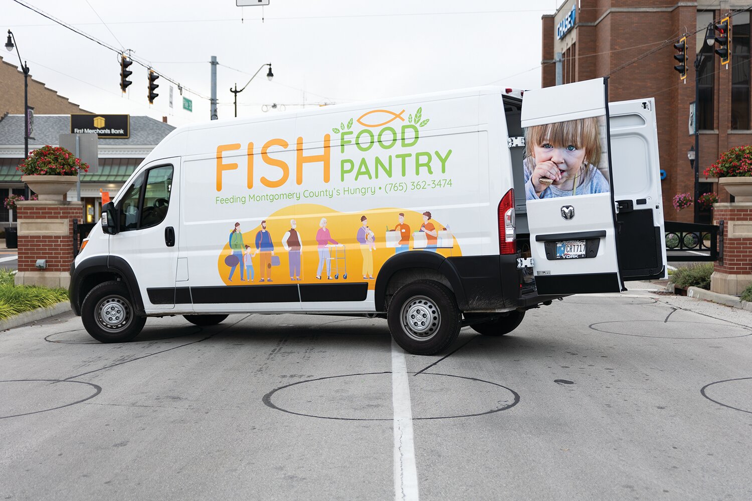 FISH Pantry brought their new van to the event hoping for new volunteers and contributions on Wednesday.