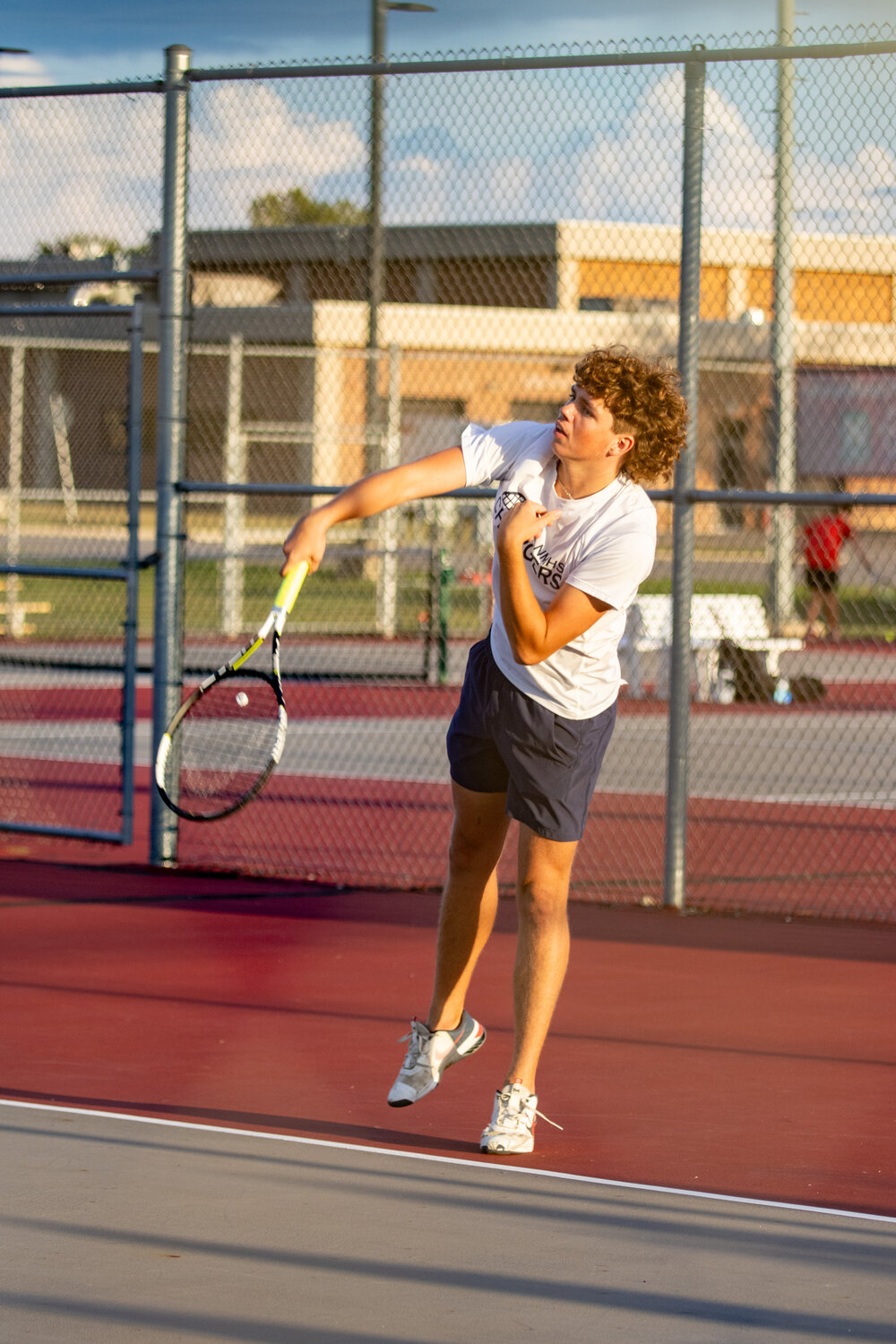 North's No. 1 singles player Beckett Martin was defeated by Gavin Downey.