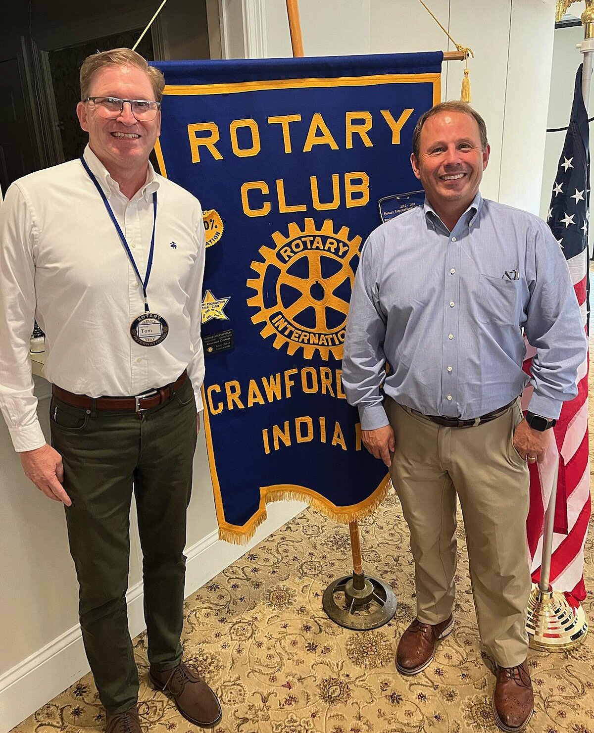 Dr. Scott Feller, the President of Wabash College, was the guest speaker at the Crawfordsville Rotary Club's noon meeting. Feller reported the enrollment at Wabash this year is 882 students. International students make up about 8% of the enrollment. He also reported around 53% of high school graduates go on to college. There are more than 2,000 places to obtain a bachelor's degree, but we only hear about 20 places in the media.  Feller addressed the fact that the cost of one year at college could cost around $100,000. He encouraged students to work toward scholarships and other monies available through local business and clubs. Three main things students worry about are: student loan debt, borrowed money, and will a college degree be worth it?