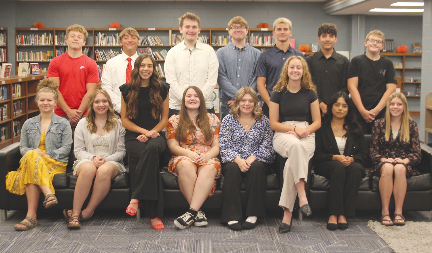 Members of the 2024 Fountain Central Homecoming Court are, from left, sophomore attendants, Ruby Deel and Dakoda Willoughby (not pictured); junior attendants, Mia Nix and JD Allen; senior king and queen candidates, Madisyn Morgan and Gabe McCollum, Mayzie Grimes and Brian Stout, Claire Smith and Levi Waller, Alydia Mellady and Brandon Pigg and Maria Lopez-Blanco and Joe Caldwell; and freshmen attendants, Chloe Ayers and Corbin Brown. The king and queen will be crowned at halftime Friday during the football game with South Vermillion.