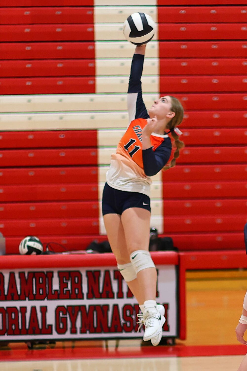 Blair Nichols of North Montgomery hits against Attica.