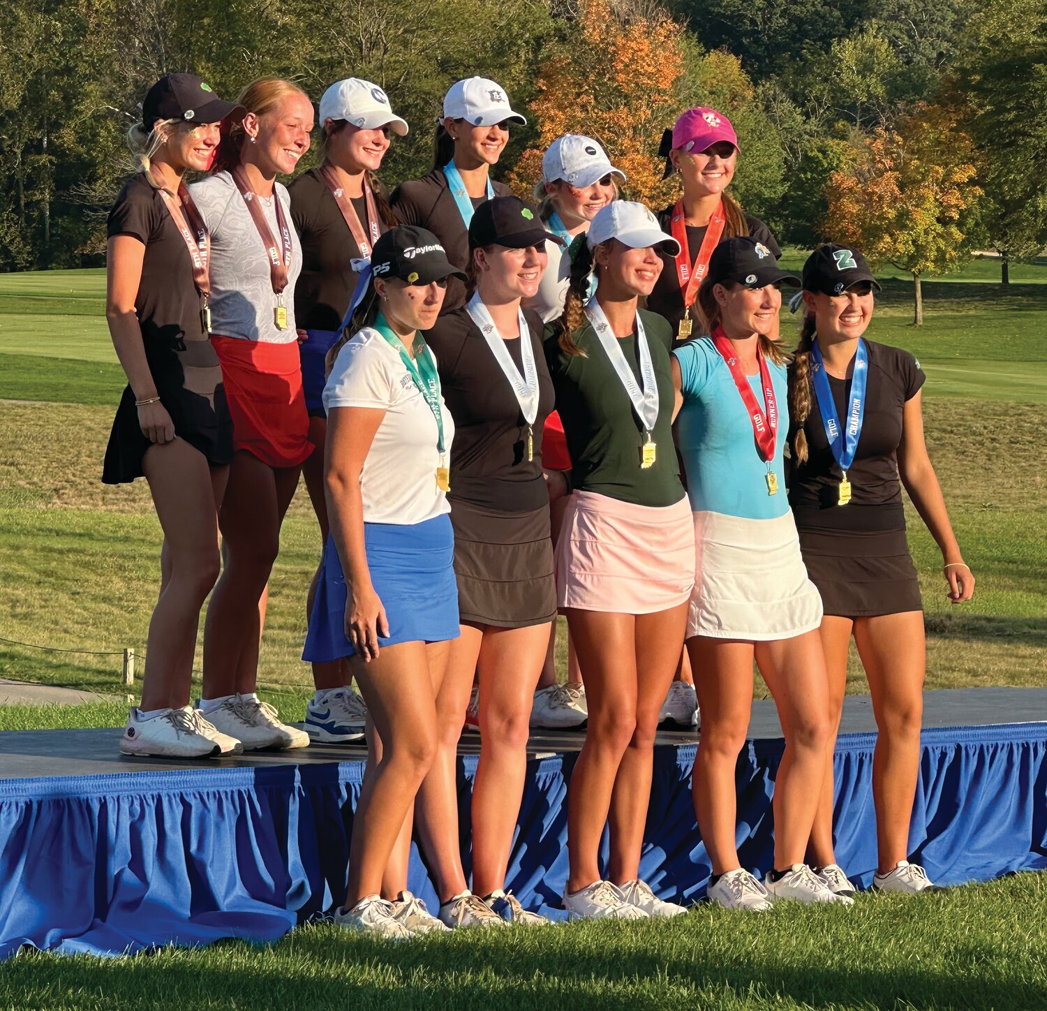 Addison Meadows is pictured second from left in the back row on the championship podium.