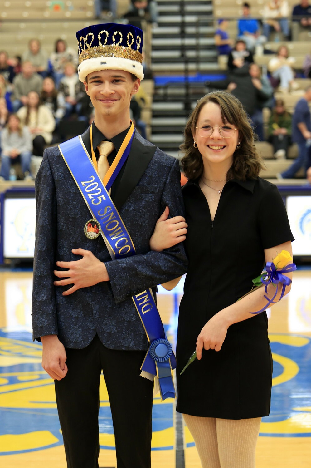 Danny Wills was crowned Snowcoming King on Friday at Crawfordsville High School. He is pictured with Mercedes Randles.