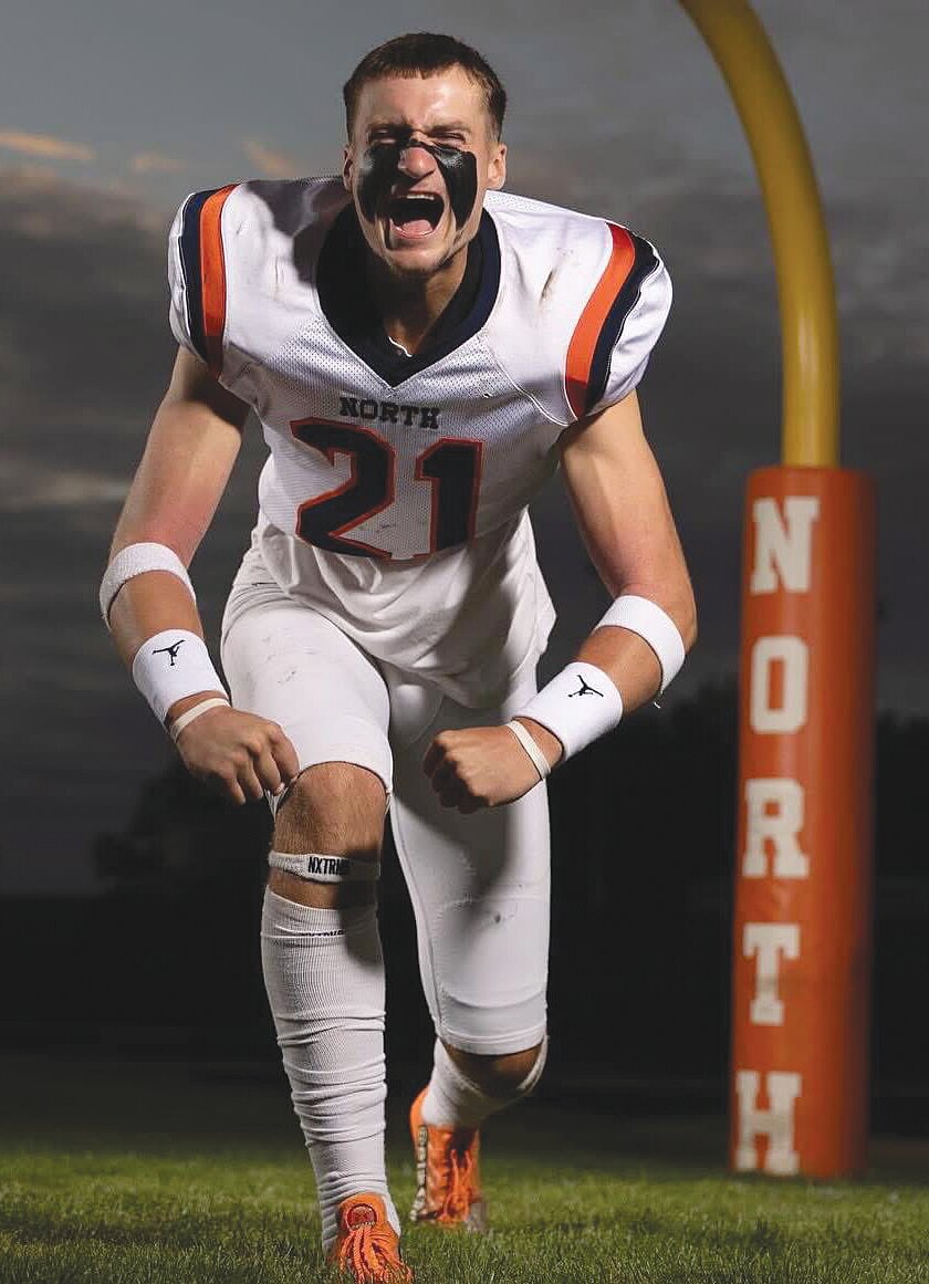 North senior Kelby Harwood is the Journal Review Football Player of the Year.
