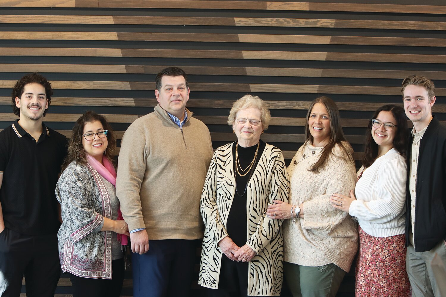 Carolyn Snyder alongside her family.