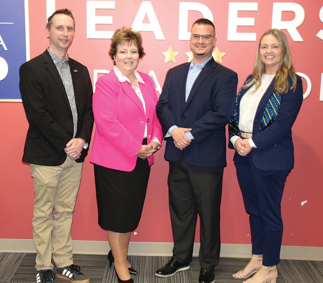 Pictured, from left are Aaron Minnich, Lana Keesling, Jim Johnson and Erin Lucas.